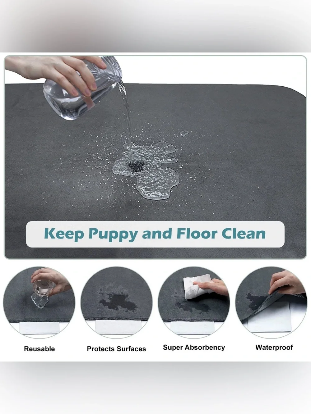 INVENHO Washable Pee Pads for Dogs 72